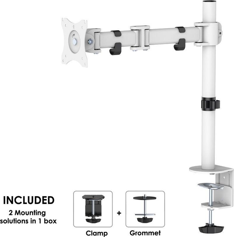 Ракo држач за монитор Neomounts NM-D135WHITE, 10"-30", бел