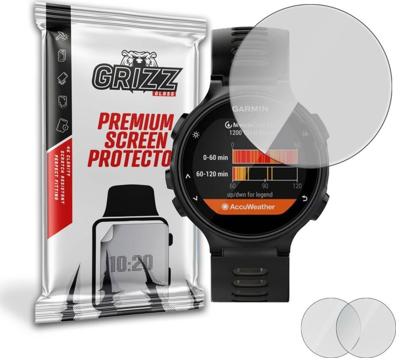 Mbrojtës ekrani GrizzGlass për Garmin Forerunner 735XT, film mat, paketim 2 copë