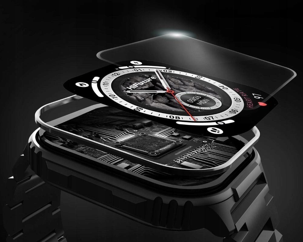 Orë inteligjente HiFuture Ultra3 Pro, ekran 2.04" AMOLED, IP68, argjendtë 4