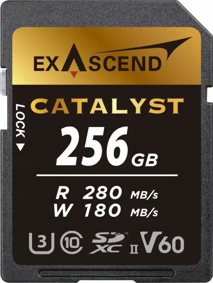 Kartë memorje Exascend Catalyst 256GB, 280MB/s, V60 UHS-II