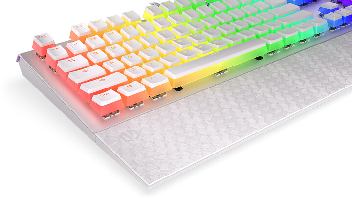 Tastierë Endorfy Omnis Pudding Onyx White Blue, Kailh Blue, US, e bardhë