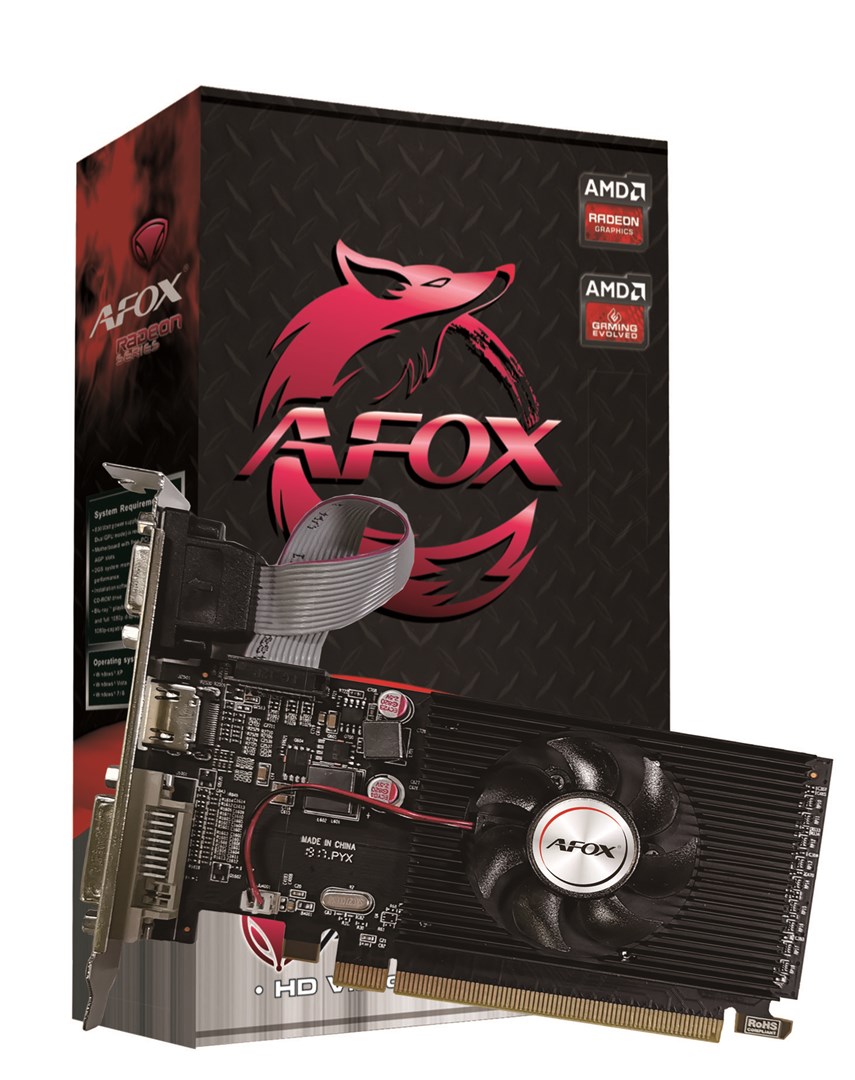 Kartelë grafike AFOX Radeon R5 230, 2GB DDR3, PCIe 2.0, e zezë