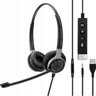 Kufje me mikrofon EPOS SC665, stereo, USB dhe 3.5mm, të zeza