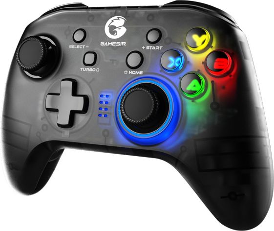 Gamepad pa tela GameSir T4 Pro, multi platformë, LED RGB, transparent
