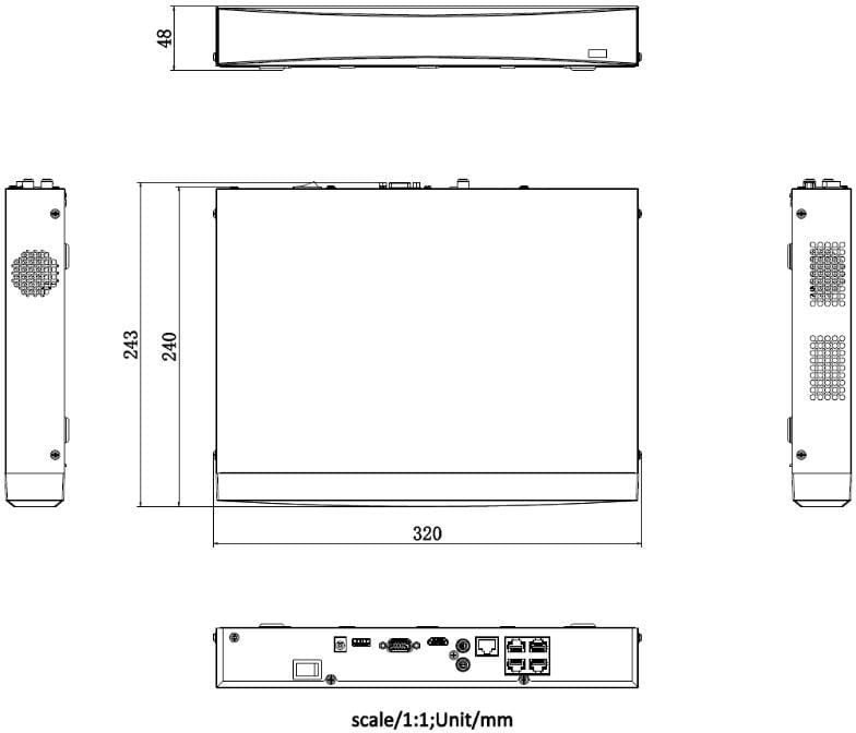 Regjistrues IP Hikvision DS-7604NXI-K1/4P(D)/PL, 4 kanale, 4 PoE, i zi