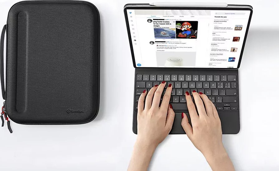 Kалфa таблет Tomtoc FancyCase B06, за iPad Pro 12.9", материјал EVA, црн