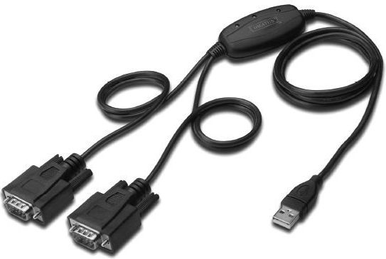 Kabllo Digitus USB-A në RS-232, 1.5 m, e zezë