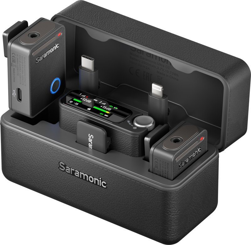 Mikrofon pa tela Saramonic Ultra 01, set dual, wireless, i zi