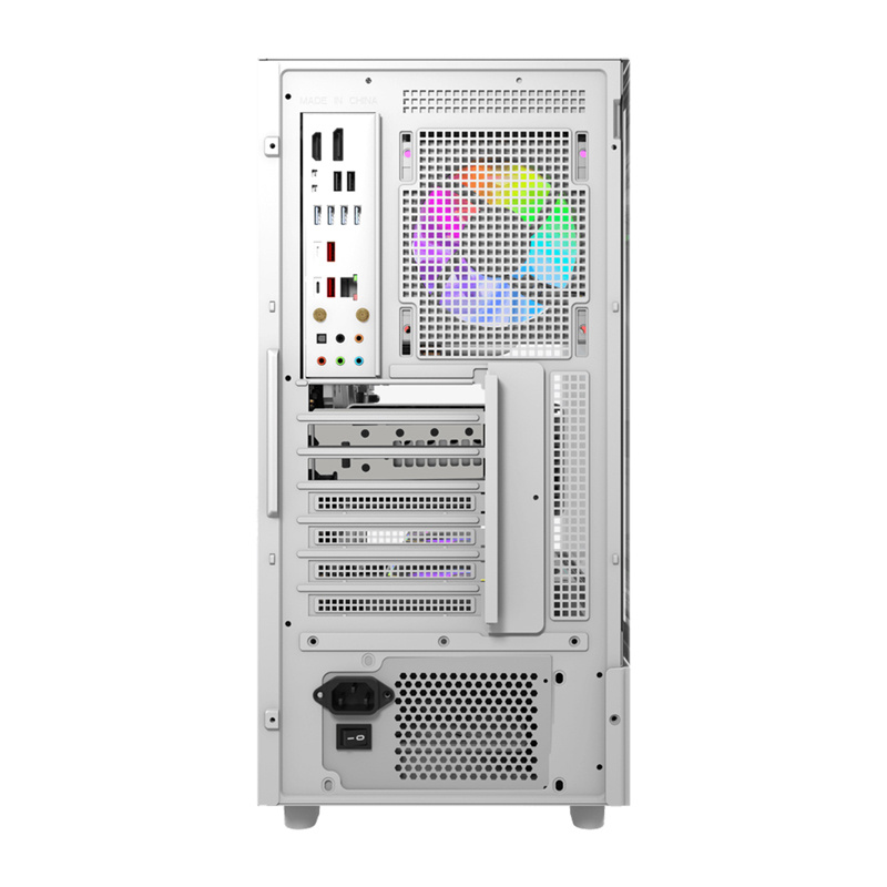 Kuti kompjuteri DarkFlash DS950V, midi tower, ekran IPS 6", e bardhë