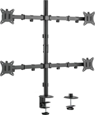 Држач за на маса за монитори Equip 650159, за 4 монитори 17" - 32", VESA 75x75 100x100, црн