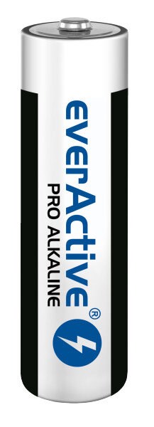 Bateri alkaline everActive Pro AA LR6, 4 copë, 1.5V, të bardha