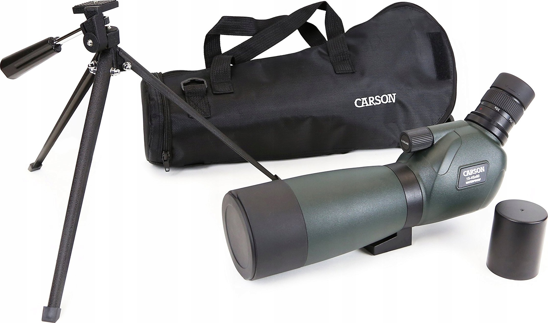 Teleskop vëzhgimi Carson EverGlade SS-560, 15-45x, 60mm, i zi gri