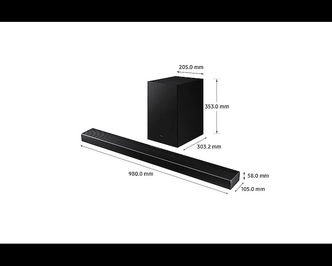 Soundbar-Subwoofer Samsung HW-Q600A/EN, 360W 3.1.2CH, bluetooth wireless