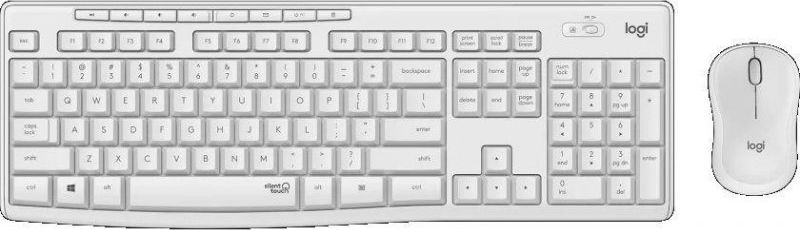 Kombinim tastierë dhe mi Logitech MK295 Silent Wireless, pa tela, off white