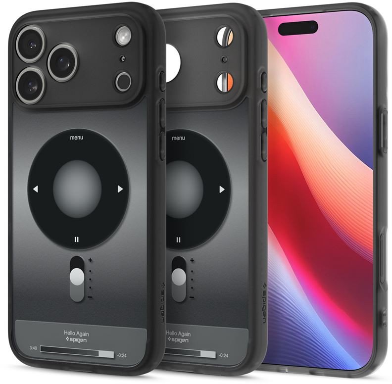 Mbështjellës telefoni Spigen Ultra Hybrid MagSafe për iPhone 17 Pro, transparent, i zi