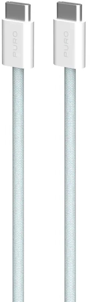 Kabllo USB C në USB C Puro PUCCCFABK415MTLBLUE, 1.5m, 60W, blu