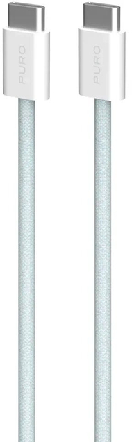 Kabllo USB C në USB C Puro PUCCCFABK415MTLBLUE, 1.5m, 60W, blu