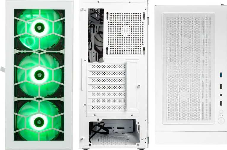 Kasë Kolink Observatory HF Glass ARGB, e bardhë, Midi Tower