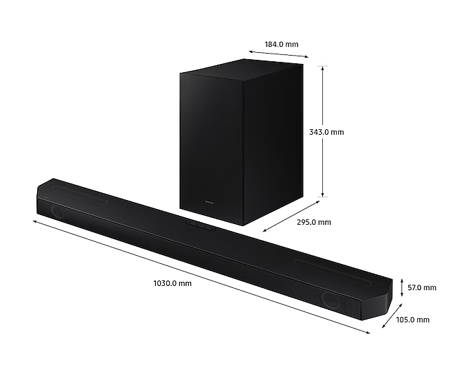 Soundbar-Subwoofer Samsung HW-Q600B/EN, 360W 3.1.2CH, bluetooth wireless