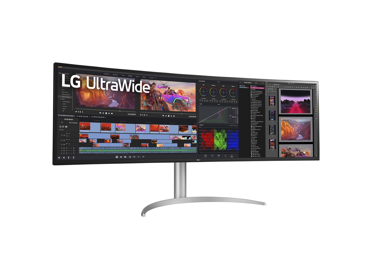 Monitor i lakuar LG 49WQ95C-W, 49", DWQHD, LED, i bardhë