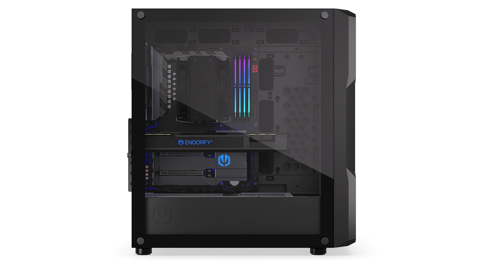 Kornizë kompjuteri Endorfy Regnum 400 Air, ATX E-ATX, xham i temperuar, e zezë