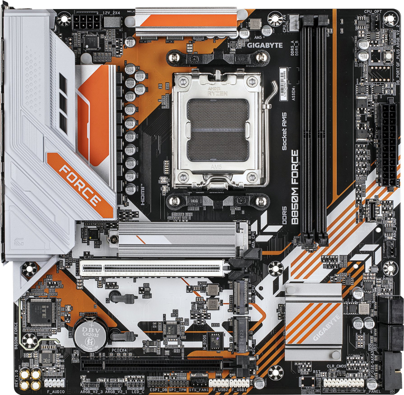 Pllakë amë Gigabyte B850M FORCE, AMD AM5, Micro ATX, DDR5