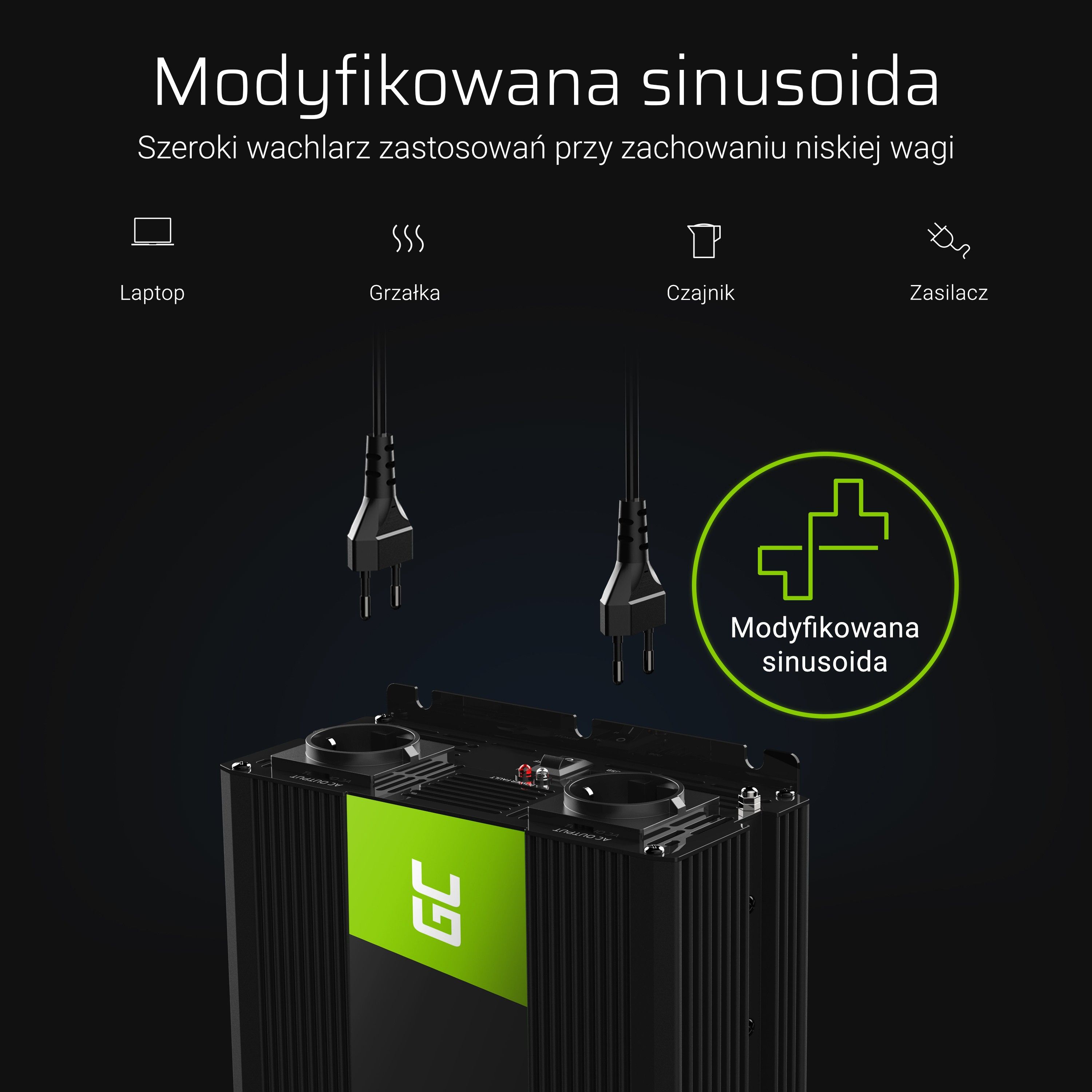 Konvertues makine Green Cell, 24 V në 230 V, 1500 W