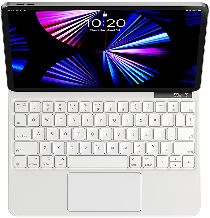 Mbrojtëse me tastierë Baseus Brilliance Series Pro për Apple iPad, 10.9" 2022, e bardhë