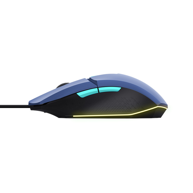 Maus TRUST GXT 109 FELOX, 400 DPI, USB, i kaltër