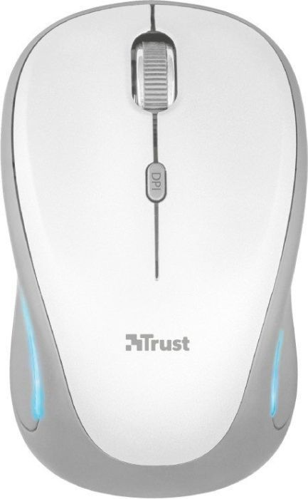 Maus Trust YVI, wireless, USB, i bardhë
