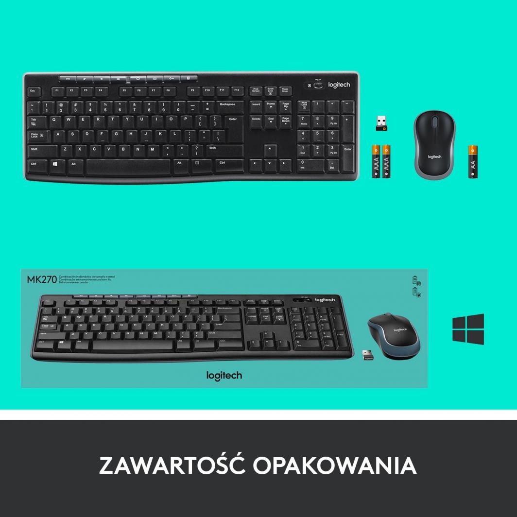 Tastierë dhe maus Logitech MK270 (920-004508), EN, e zezë