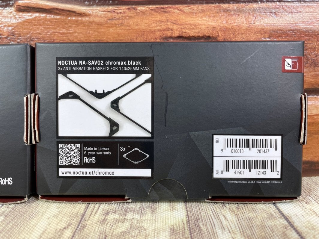 Set gasketash anti vibrim Noctua NA-SAVG2 chromax.black, për ventilator 140mm, 3 copë, të zezë