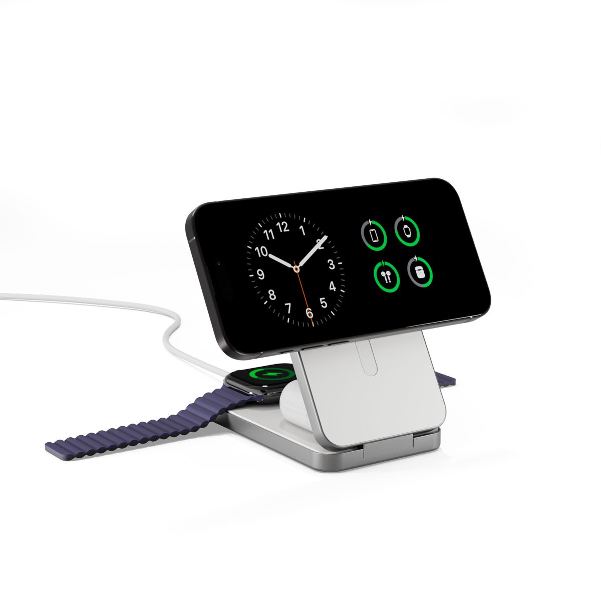 Power bank dhe bazë karikimi wireless Epico UltraBase 4in1 EF50, 8000mAh, USB C 20W, gri