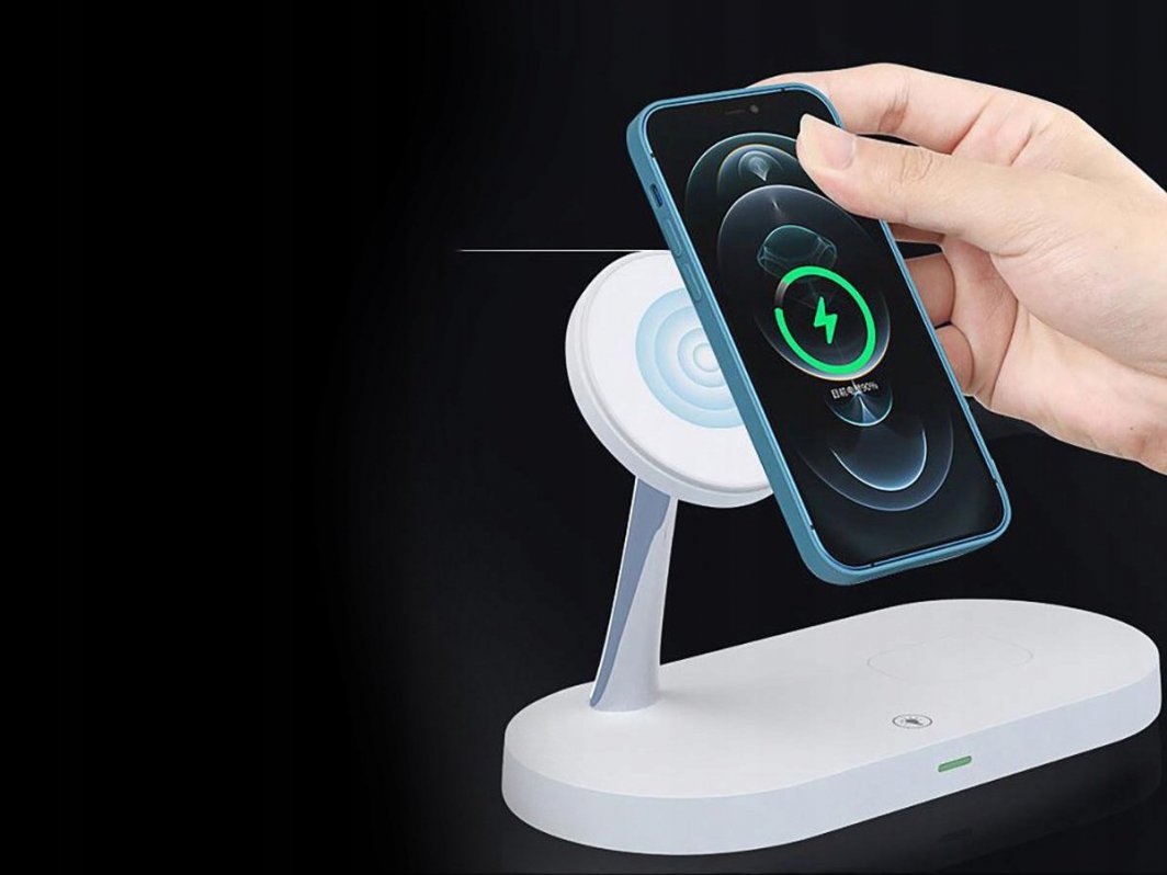 Karikues wireless Blow WCH-08, 15W, 3 në 1, i bardhë