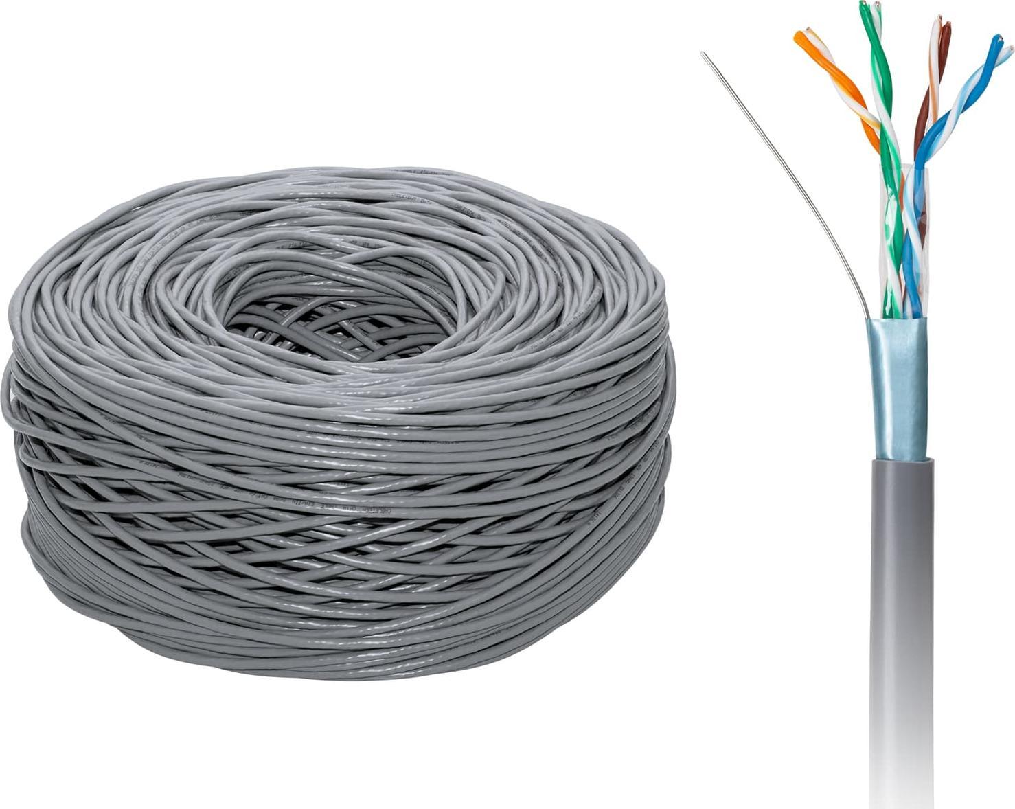 Kabllo rrjeti Cabletech FTP Cat5e, 305m, bakër, gri