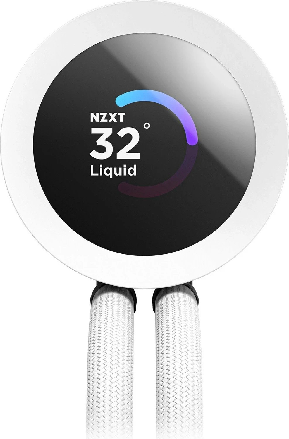 Ftohës uji për procesor NZXT Kraken Plus 360 RGB, 360 mm, ekran LCD, i bardhë