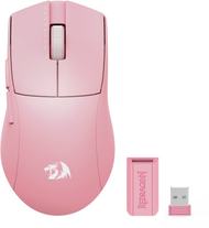 Maus gaming Redragon K1NG M916P LIT 1K, wireless dhe me kabllo, 49g, rozë