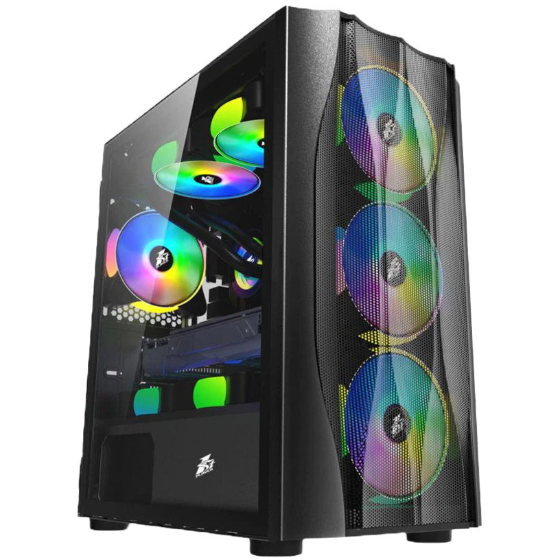 Kuti kompjuteri 1STPLAYER Gaming X3 M 4F1, Micro ATX ITX, RGB, e zezë