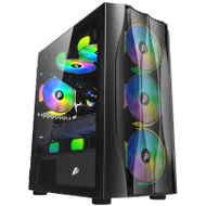 Kuti kompjuteri 1STPLAYER Gaming X3 M 4F1, Micro ATX ITX, RGB, e zezë