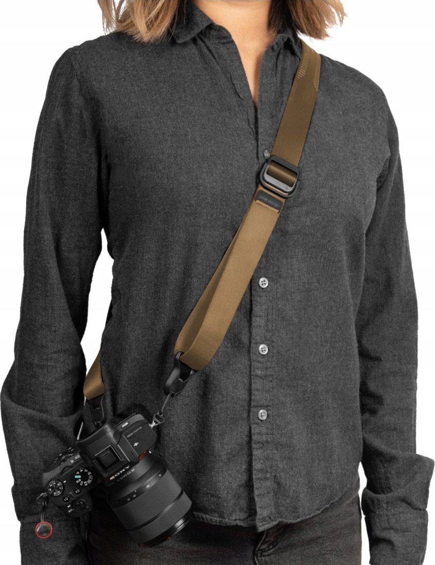Rrip kamere Peak Design Slide Lite, për DSLR dhe Mirrorless, ngjyra coyote