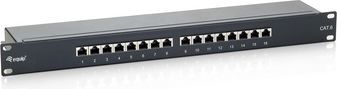 Panel Patch Equip 19" 1U me 16 porta RJ45 Cat.6 (modeli 326416)