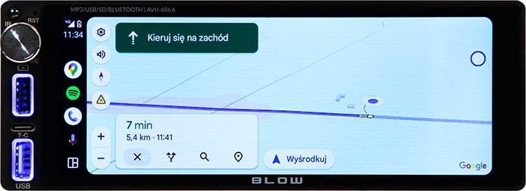 [OUTLET] Radio makine BLOW 1DIN, ekran 7", Bluetooth, CarPlay Android Auto