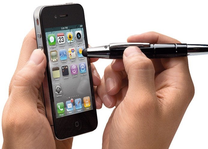 Stilolaps stylus Wedo Pioneer 2 in 1, majë për touchscreen, bojë blu, i zi