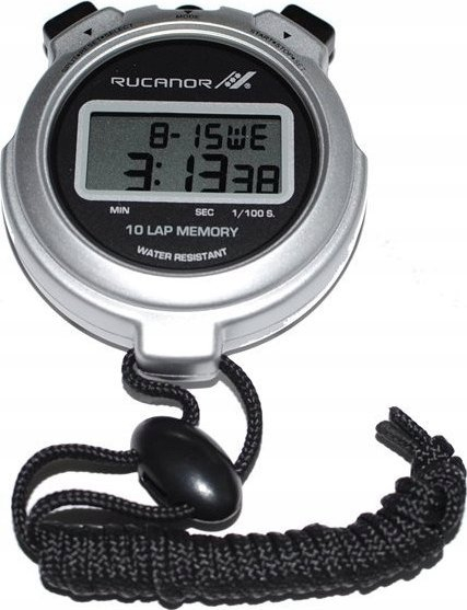Ora kronometër 12 Silver Stopwatch, dixhitale, argjendtë