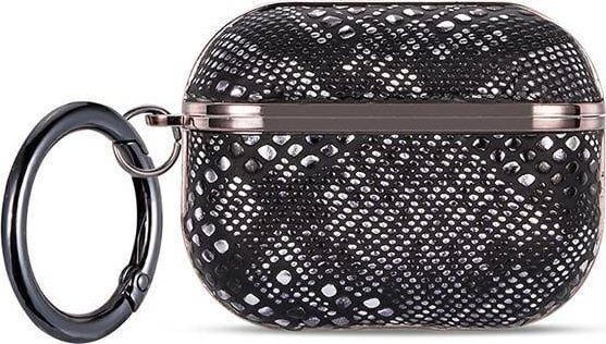 Kapak mbrojtës Beline AirPods Elegance për AirPods Pro, PU PC, me karabinë, i zi