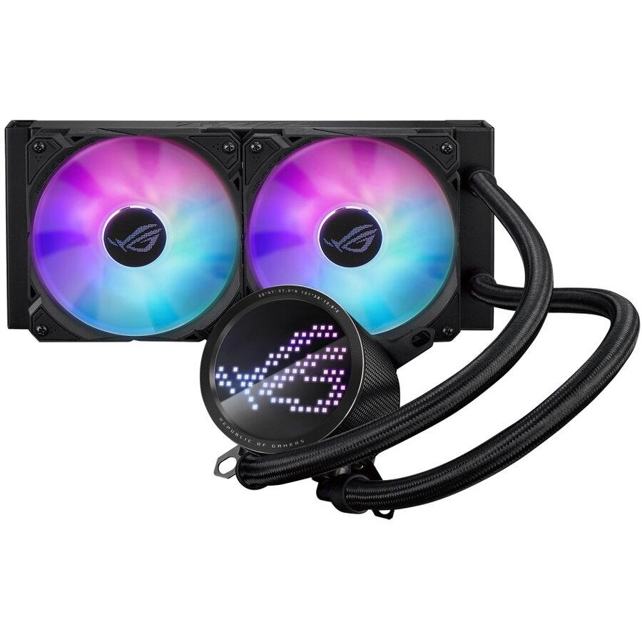 Ftohës uji për CPU Asus ROG Strix LC III 240 ARGB, radiator 240 mm, Aura Sync, i zi
