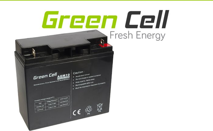 Bateri Green Cell, AGM, 12V, 20Ah (AGM10)