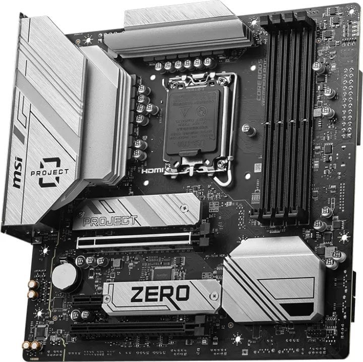 Plakë amë MSI B760M PROJECT ZERO, LGA 1700, DDR5, PCIe 5.0, 2.5Gbps LAN, Wi-Fi 6E, e bardhë/argjend 4