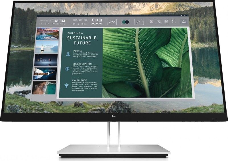 Monitor HP E24u G4, Full-HD, 23.8", 60Hz, i zi / i argjendtë