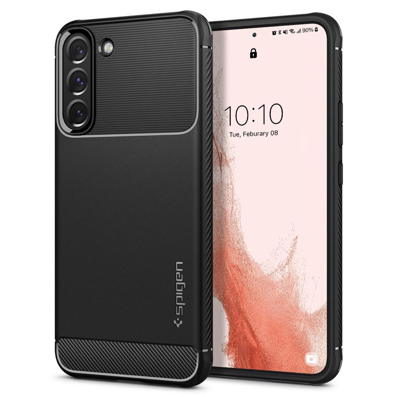 Mbështjellëse për Samsung Galaxy S22 Spigen Rugged Armor, e zezë